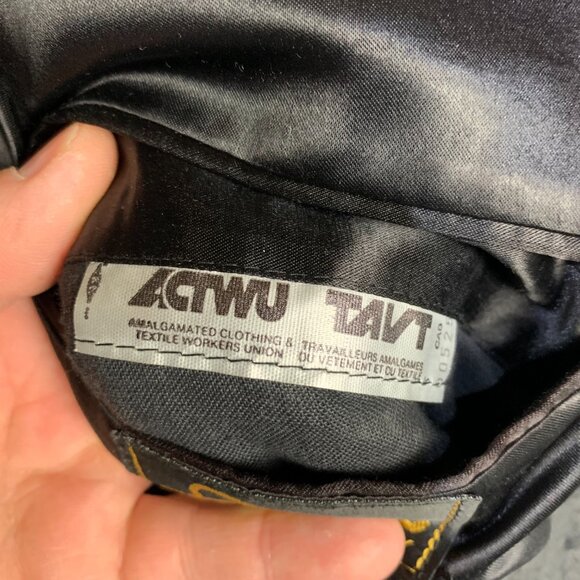 Vintage 90s Union Label Charcoal Herringbone Wool Tweed Overcoat Long Pea Coat - Picture 11 of 16